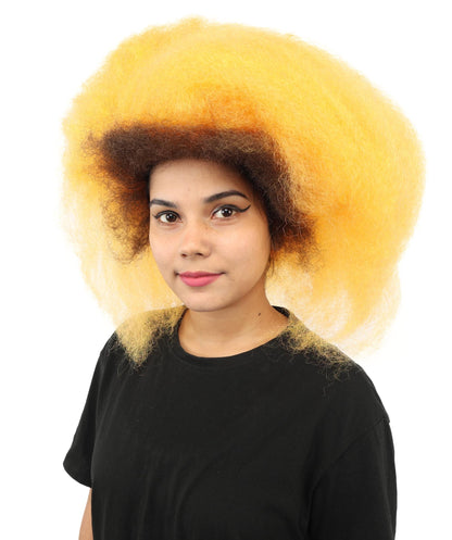 Adult Tangerine Orange Afro Wig | Fluffy Short Hair with High Volume Rounded Style | Ideal for Halloween, Cosplay & Theme Events
