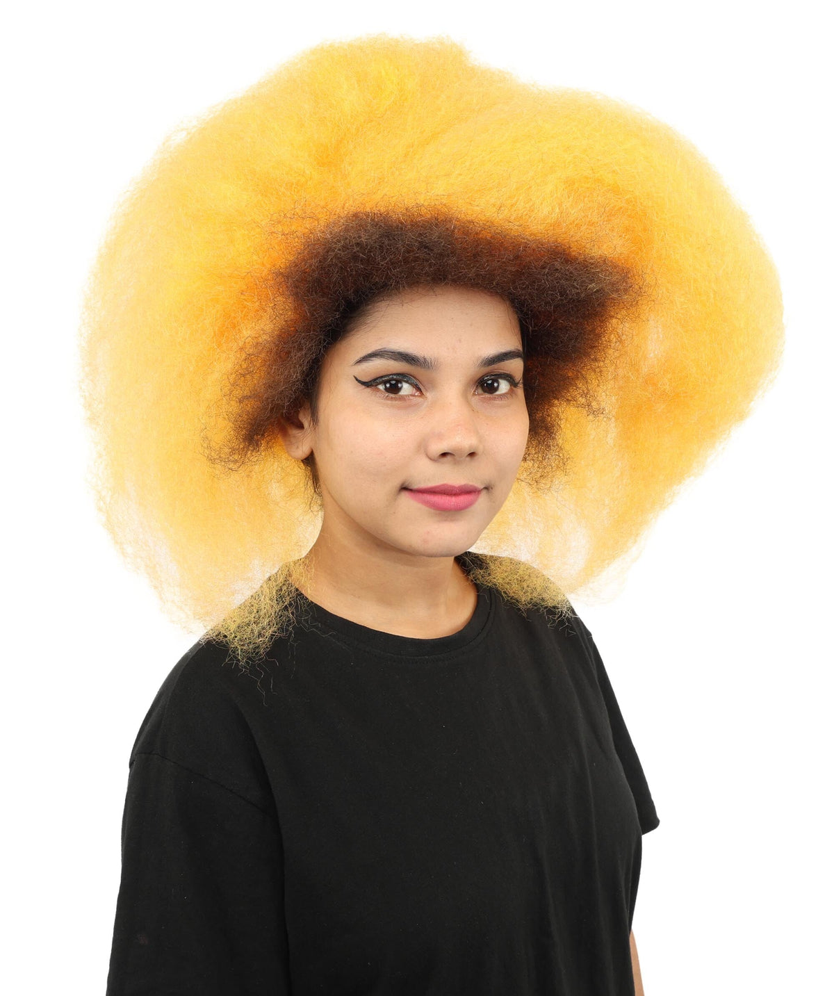 Adult Tangerine Orange Afro Wig | Fluffy Short Hair with High Volume Rounded Style | Ideal for Halloween, Cosplay & Theme Events