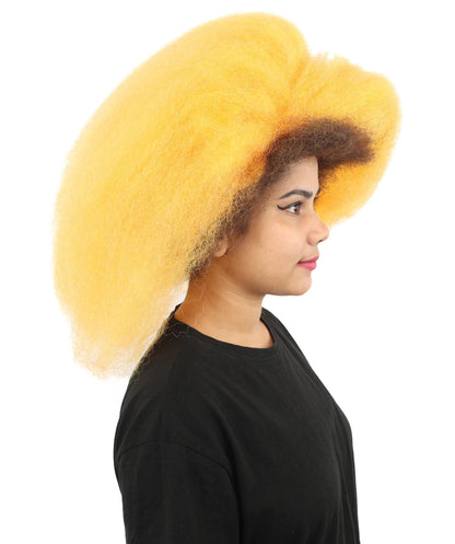 Adult Tangerine Orange Afro Wig | Fluffy Short Hair with High Volume Rounded Style | Ideal for Halloween, Cosplay & Theme Events