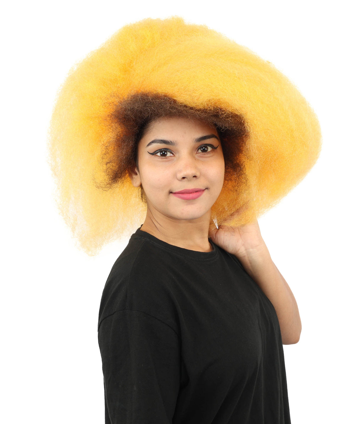 Adult Tangerine Orange Afro Wig | Fluffy Short Hair with High Volume Rounded Style | Ideal for Halloween, Cosplay & Theme Events