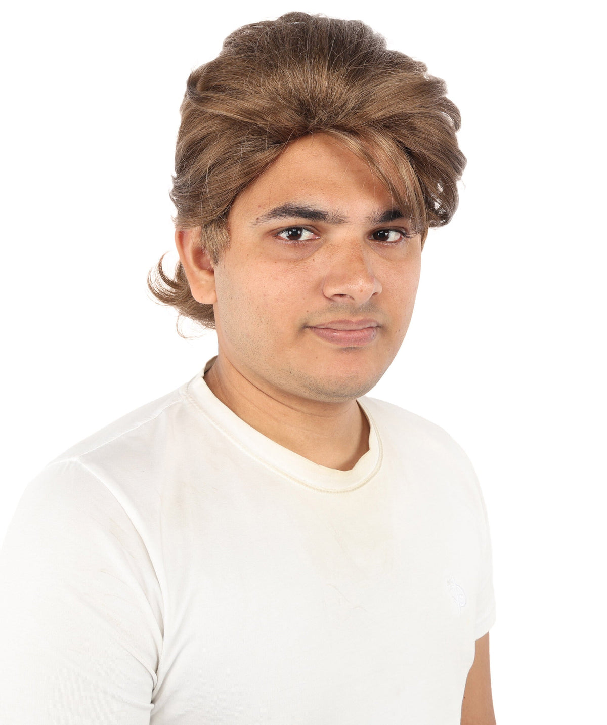 Adult Men's Feathered Layer Wig | Chestnut Brown Hairpiece with Breathable Cap| Ideal for Halloween, Cosplay, Theater, Drag And Themed Parties
