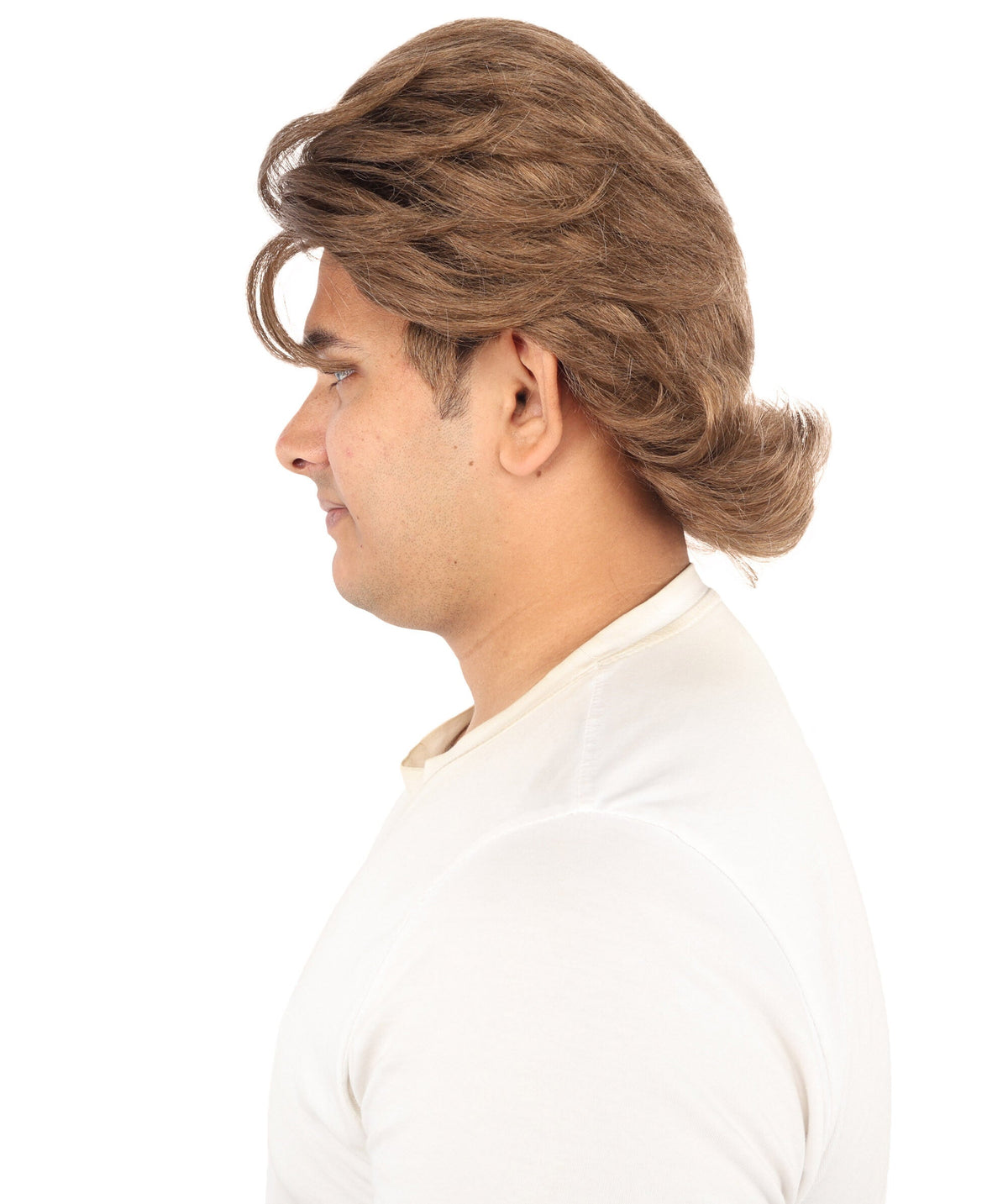Adult Men's Feathered Layer Wig | Chestnut Brown Hairpiece with Breathable Cap| Ideal for Halloween, Cosplay, Theater, Drag And Themed Parties