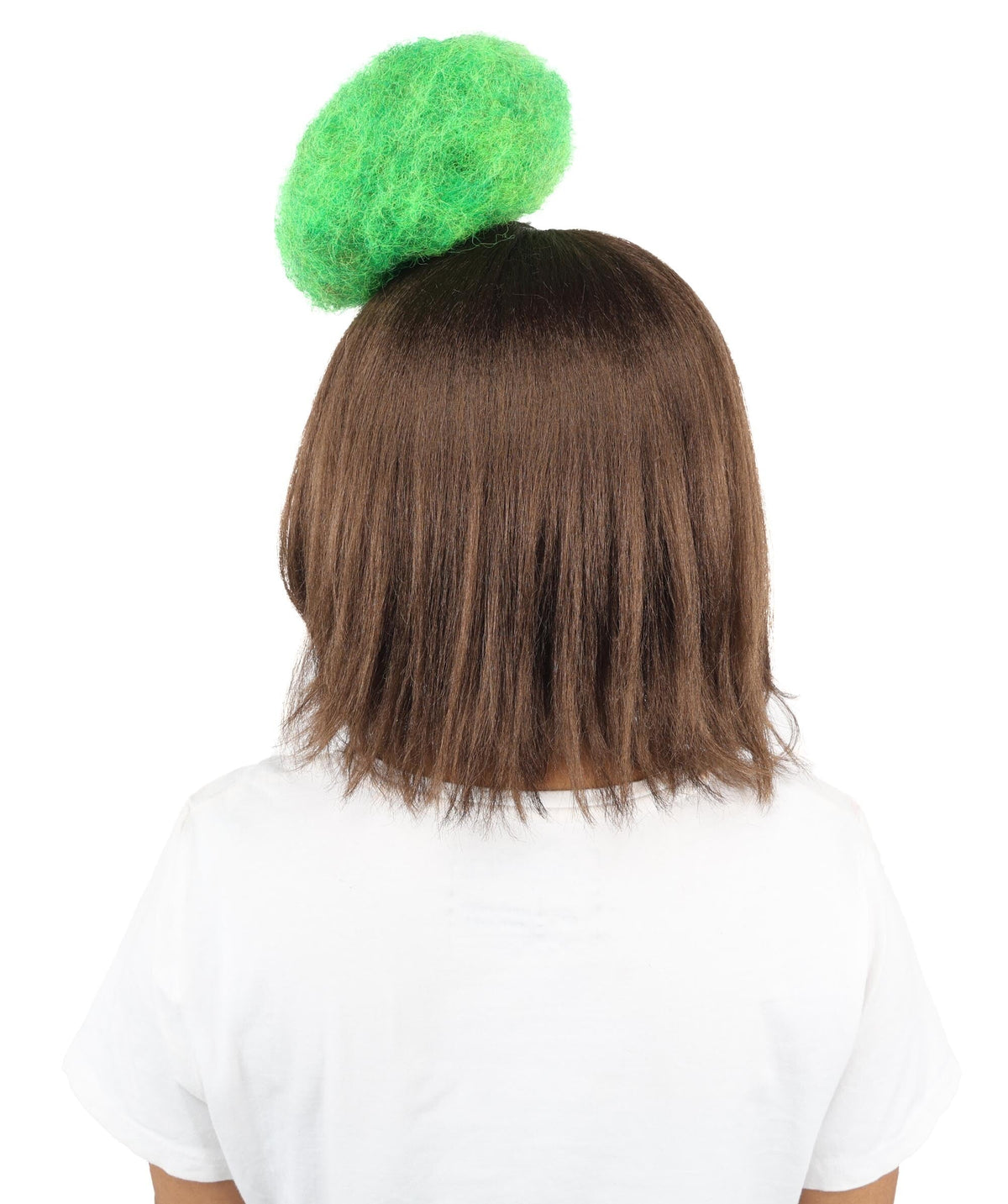 HPO Short Straight Shaggy Wig with Blunt Bangs & Hat for Teen & Adult - Tousled Character Hairstyle with Playful Headwear Accent Creating Distinctive Costume Appearance For Cosplay Parties