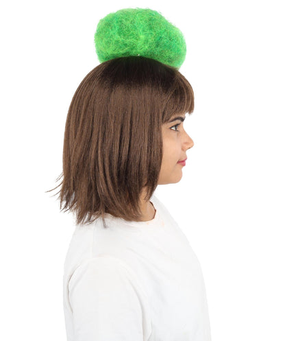 HPO Short Straight Shaggy Wig with Blunt Bangs & Hat for Teen & Adult - Tousled Character Hairstyle with Playful Headwear Accent Creating Distinctive Costume Appearance For Cosplay Parties