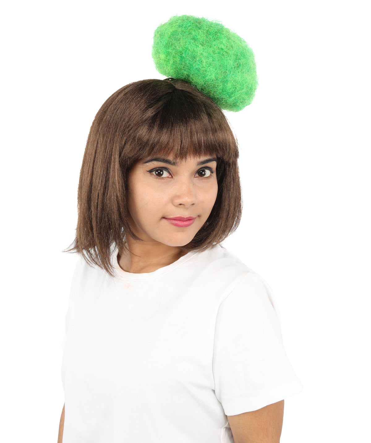 HPO Short Straight Shaggy Wig with Blunt Bangs & Hat for Teen & Adult - Tousled Character Hairstyle with Playful Headwear Accent Creating Distinctive Costume Appearance For Cosplay Parties