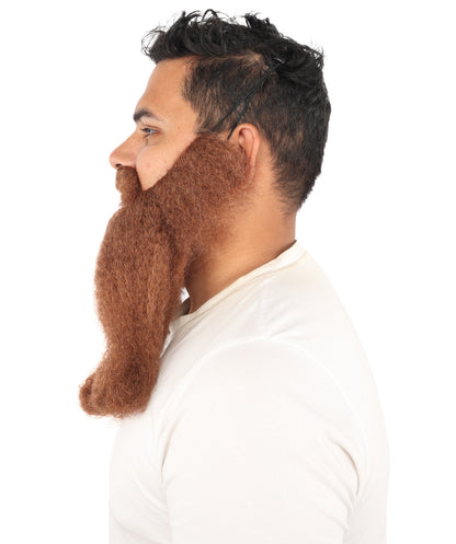 Adult Men's Twin Drop Curl Mustache Beard | Long Forked Volume | Stage Shows, Costume Events, Drag, Cosplay And Halloween