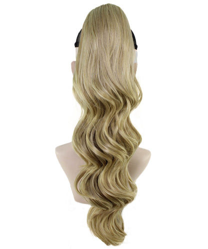 Styless Wavy Blonde High Heat Jaw Clip Synthetic Ponytail Extension (19.5 in)