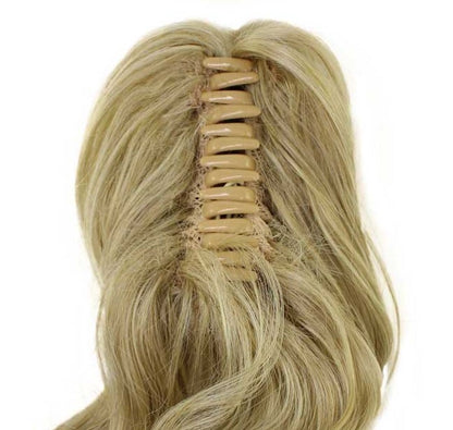 Styless Wavy Blonde High Heat Jaw Clip Synthetic Ponytail Extension (19.5 in)