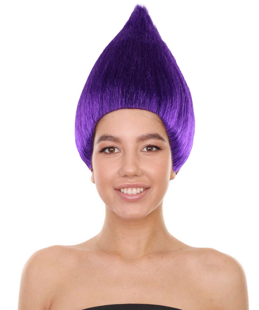 HPO Unisex Purple Straight Trolls Wig I Halloween Party Fancy Dress Costume Wig I Flame-retardent synthetic fiber