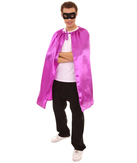 Purple Superhero Cape with Mask Cartoon Costume