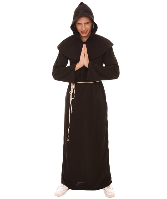 Men's Monk Robe Costume | Black Halloween Costumes