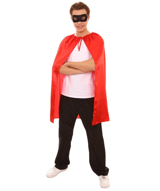 Red Superhero Cape with Mask Cartoon Costume
