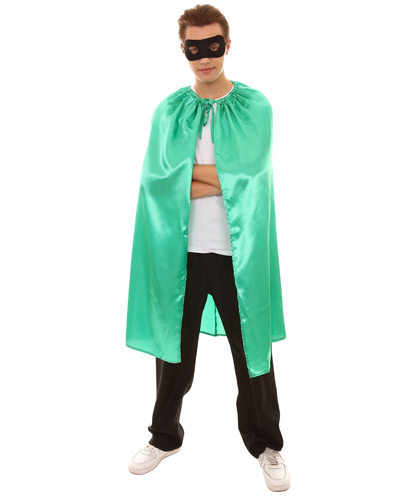  Green Superhero Cape with Mask Set Costume