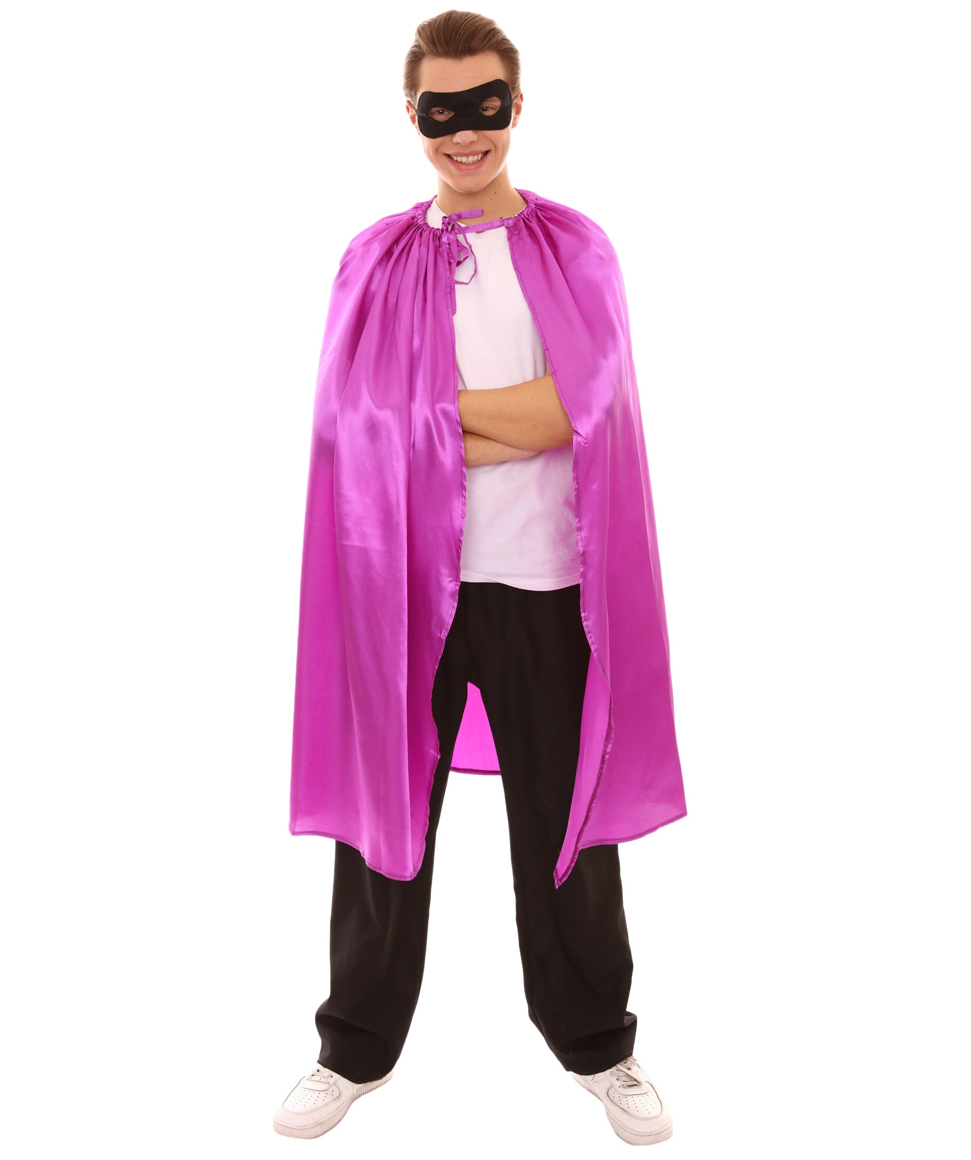 Purple Superhero Cape with Mask Set Costume