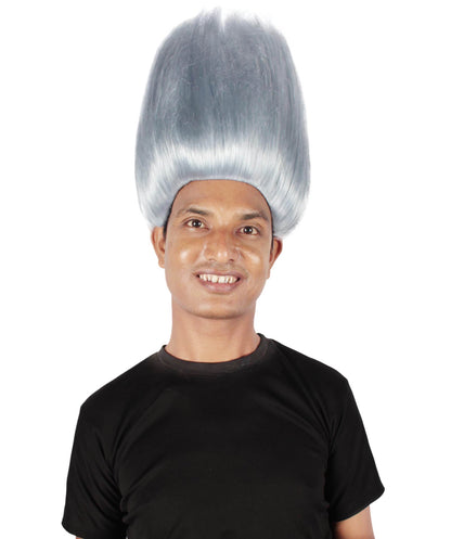 Adult Unisex Halloween Troll wig || Dark Grey