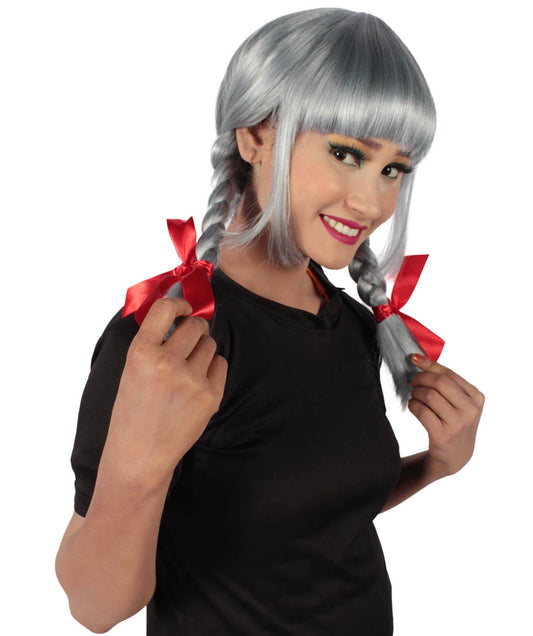 Dark Grey Evil Annabella Wig