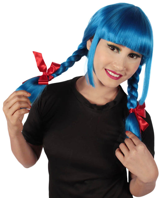 Dark Blue Evil Annabella Wig