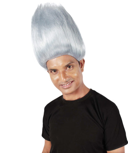 Adult Unisex Halloween Troll wig || Dark Grey