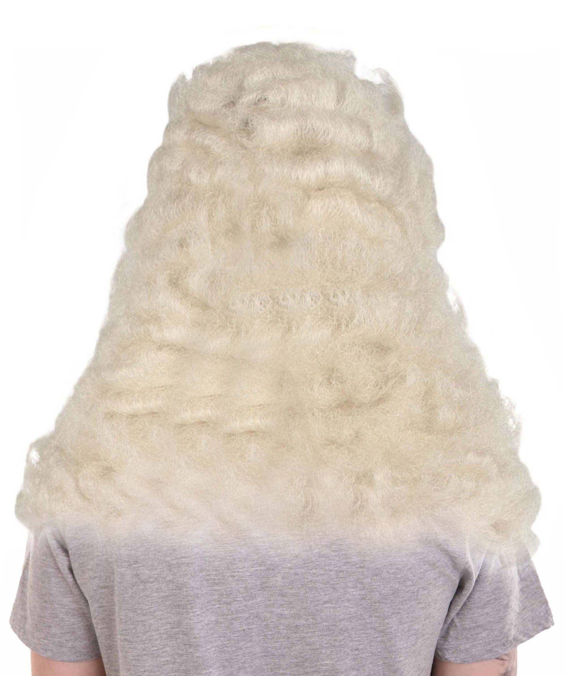 Colonial Judge Wavy Curly Long White Wig