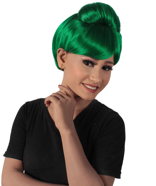 Green TV/ Movie Bun Wig