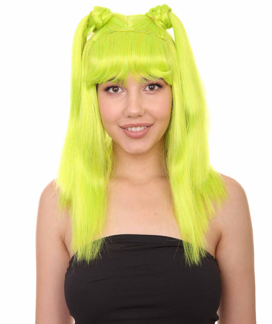 Lime Twist Ponytail Wig