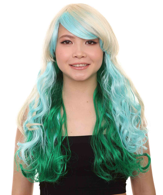 Mixed Color Long Wavy Cosplay Wig