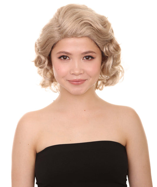 Short Wavy Blonde Wig 