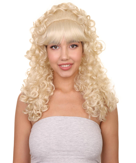 Colonial Lady Historical Blonde Curly Wig