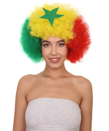 best senegal flag sport afro wig