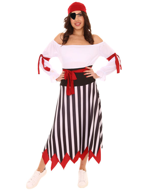 Women's Multicolor Pirate Costume | Halloween Costume.