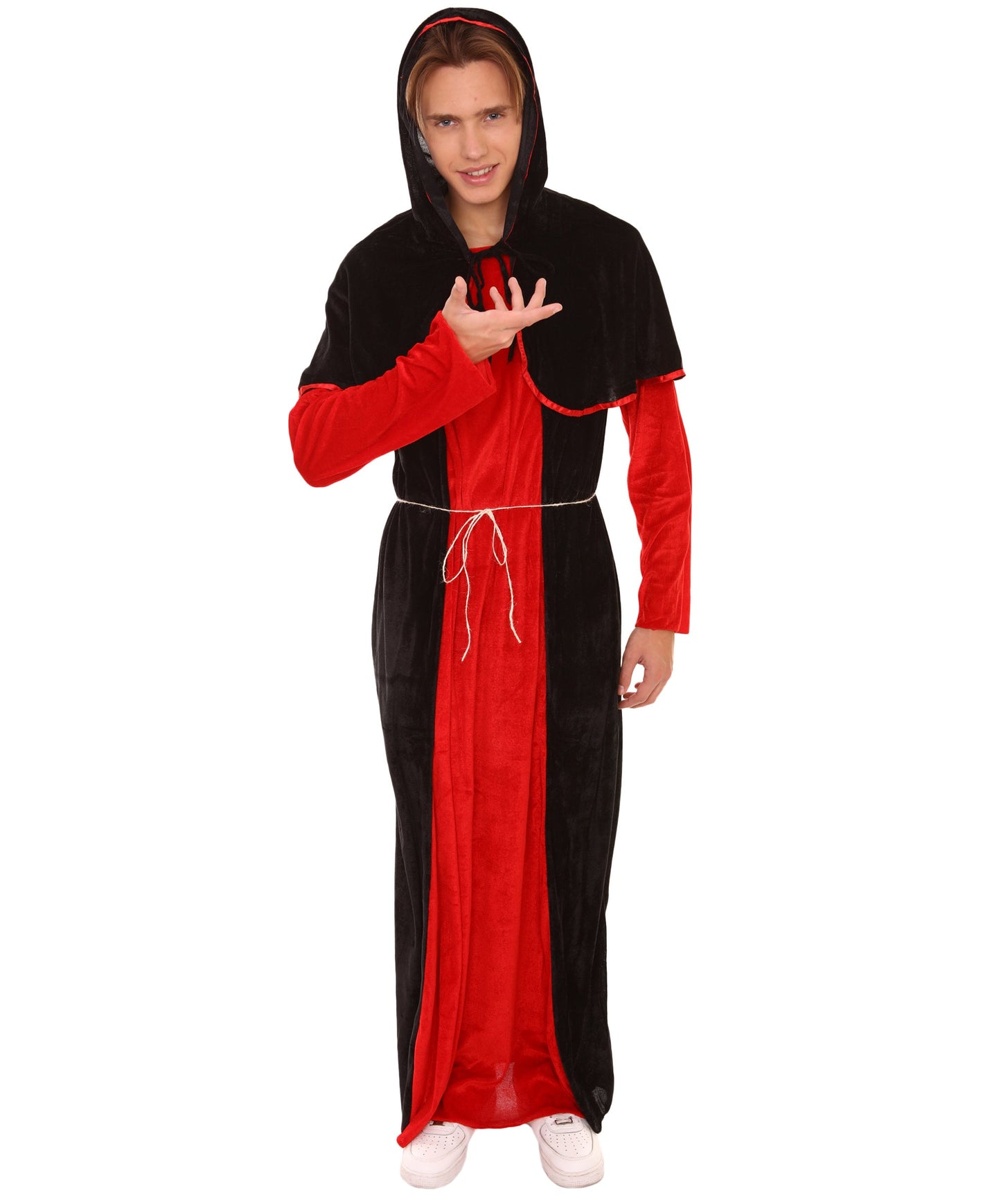 Men's Scary Costume | Devil Red and Black Robe Halloween Costume