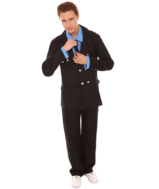 Men's Pirate Suit Costume | Black Fancy Costume