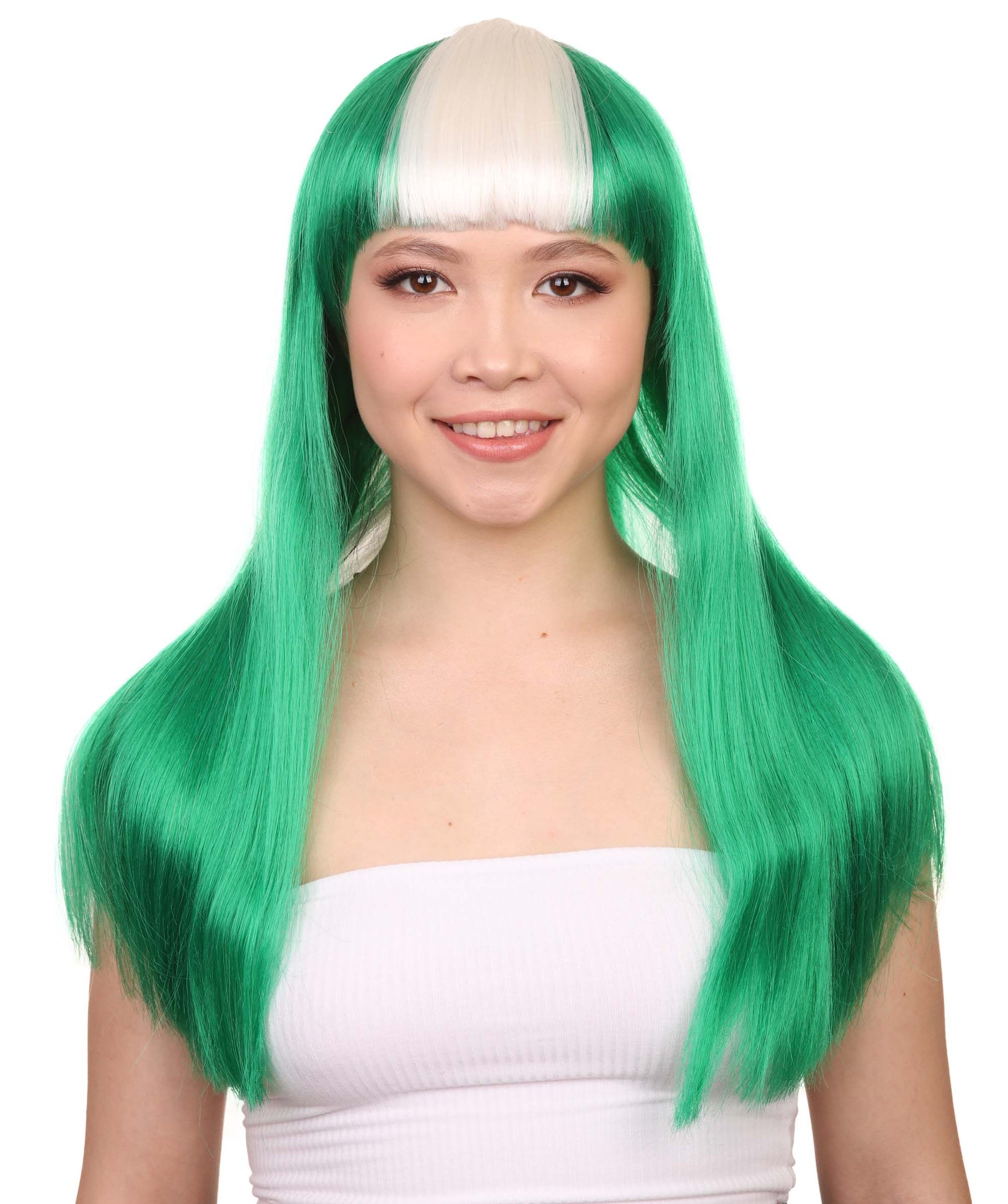 Nigeria Flag Long Bob Wig