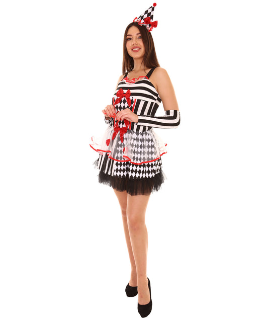 Women's Creepy Clown Scary Costume | Multi Halloween Costume