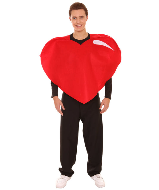 Men's Valentine's Day Heart Costume | Red and Black Fancy Costume