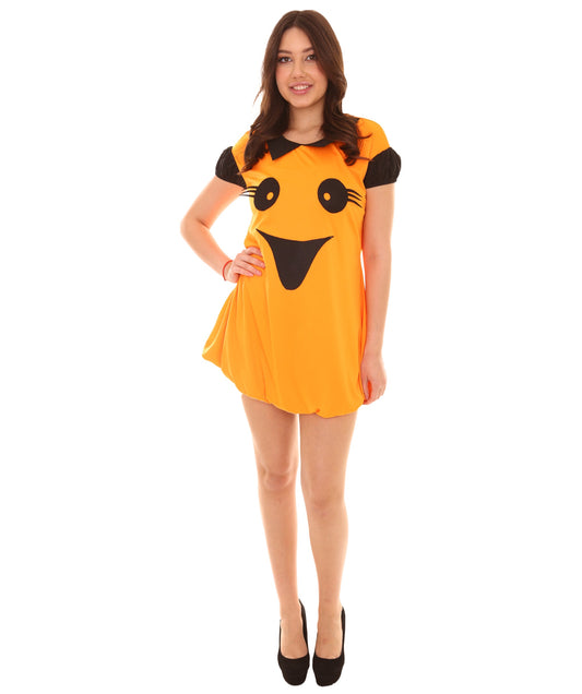 Women's Ghost Dress Costume | Orange Halloween Costume