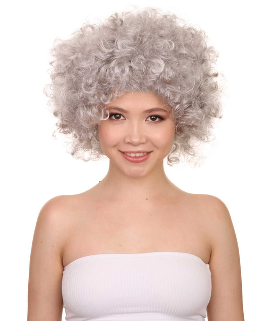 Grey afro wig