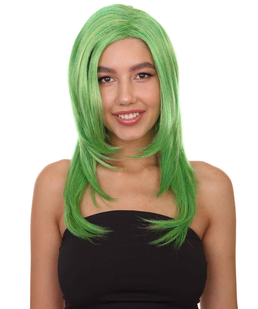 Clown Girl Green Long Wig