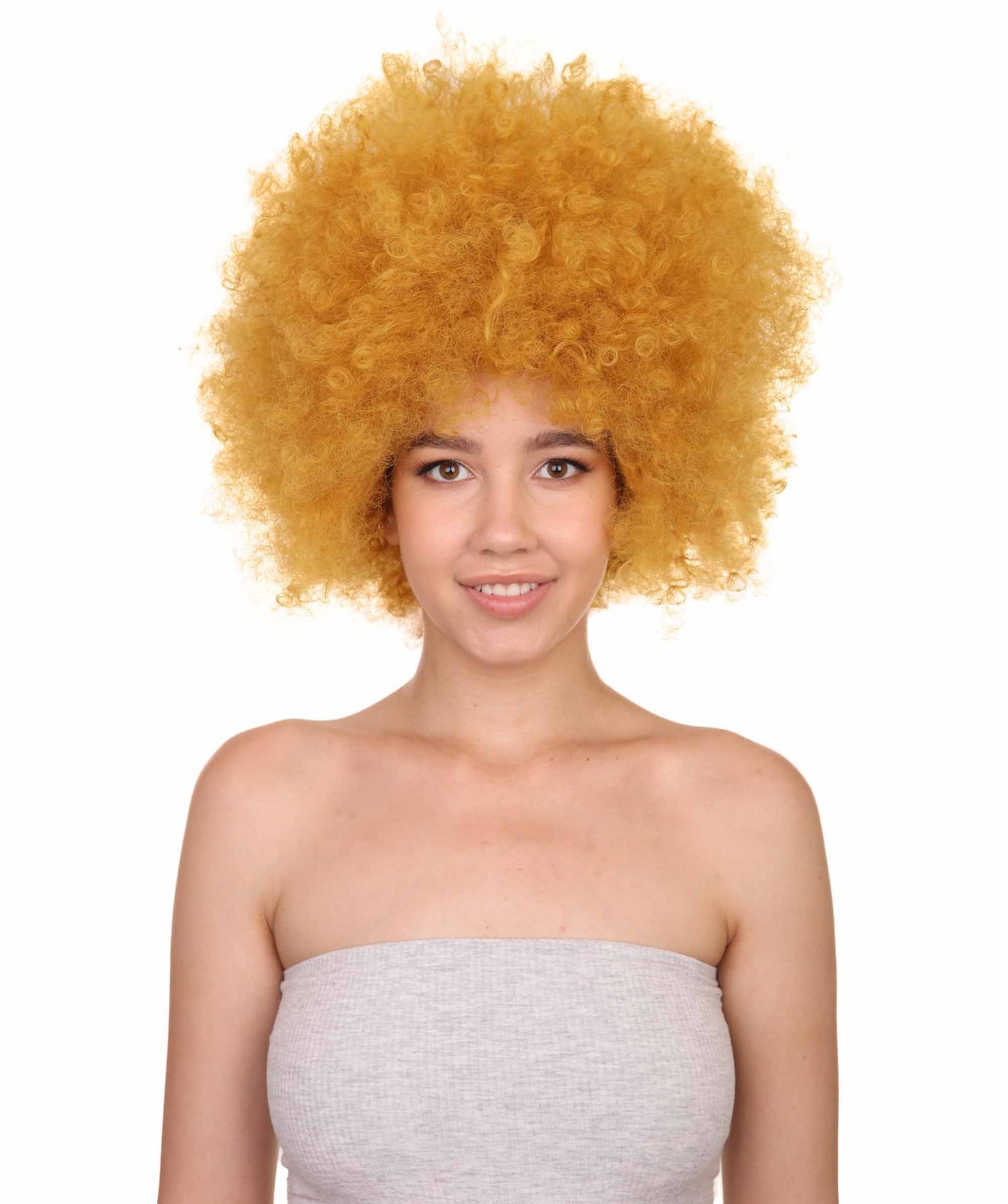 Yellow best unisex afro wigs