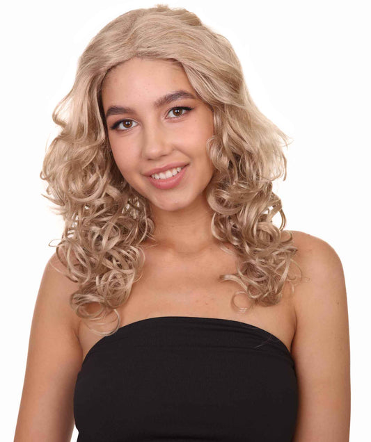 Blonde Bombshell Womens Wig | Fashion Glamour Fancy Halloween Wig | Premium Breathable Capless Cap