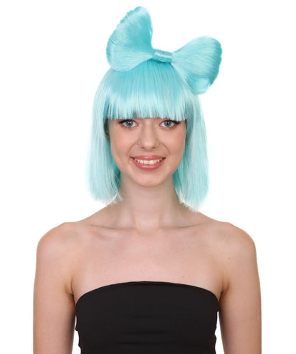 Light Blue Women's Butterfly Bow Wigs