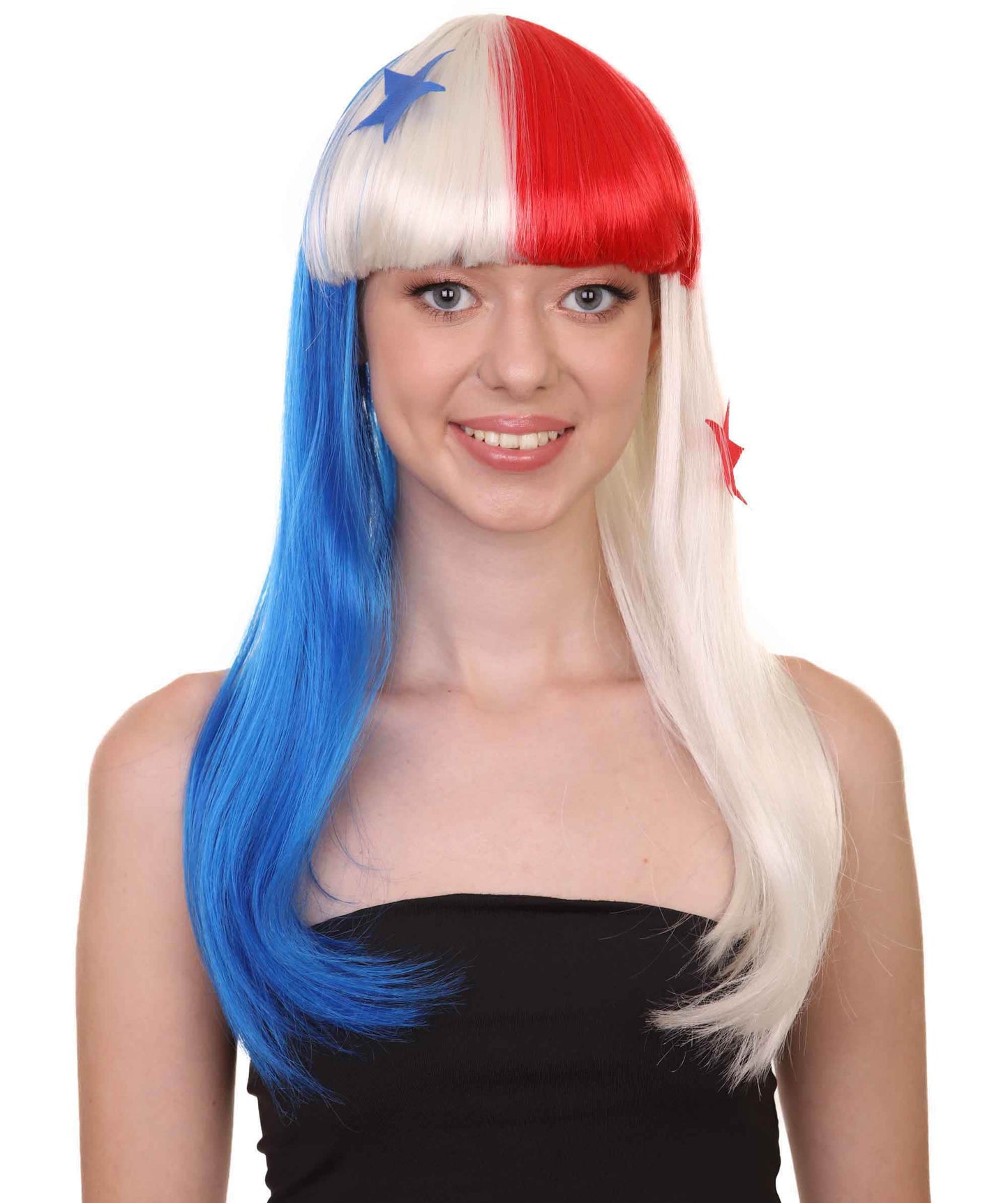 Panama Flag long Bob Wig