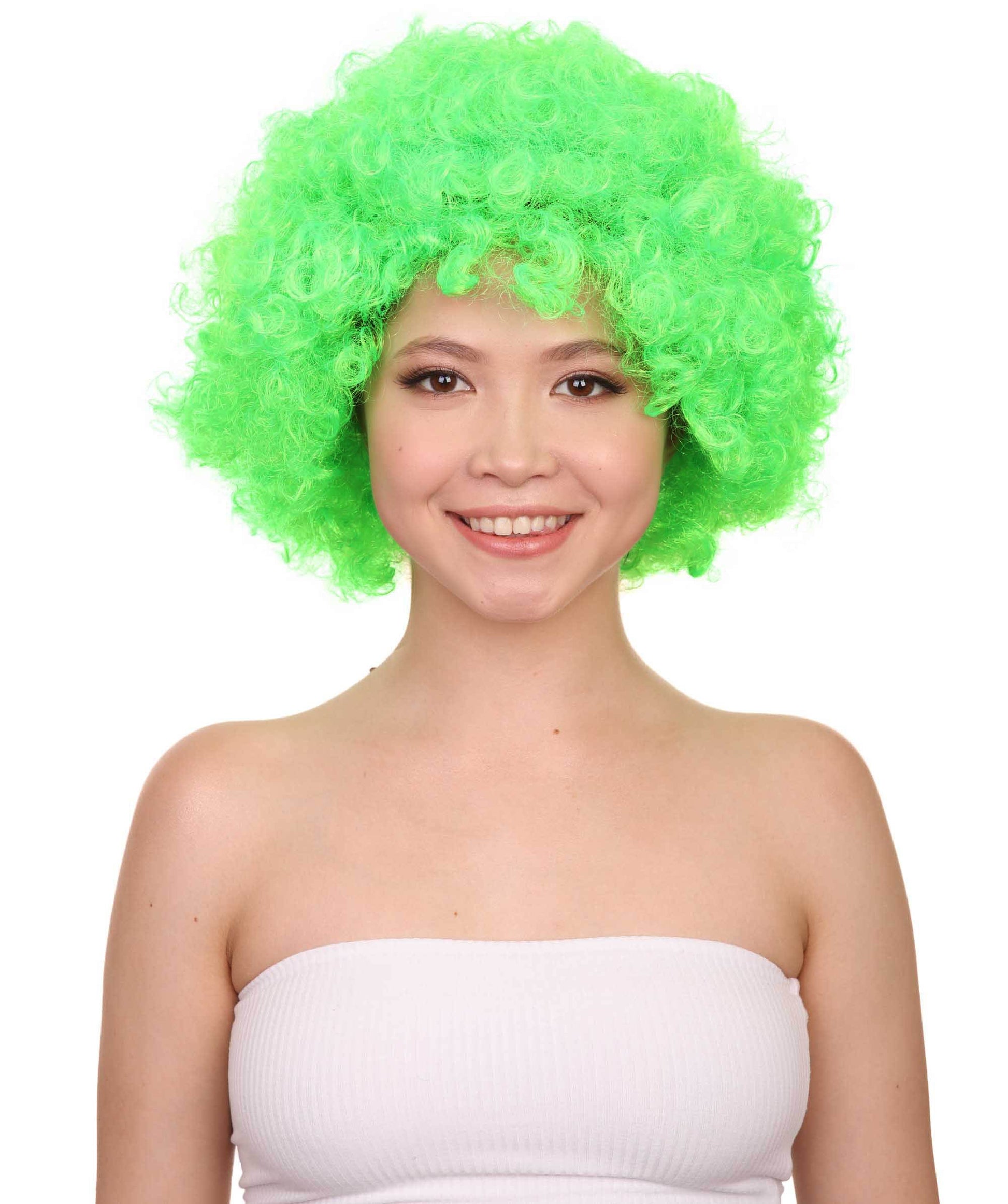 lime afro wig