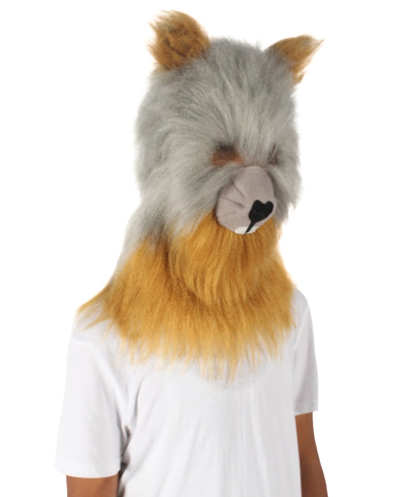 HPO Grey and Brown Squirrel Wig with Mask