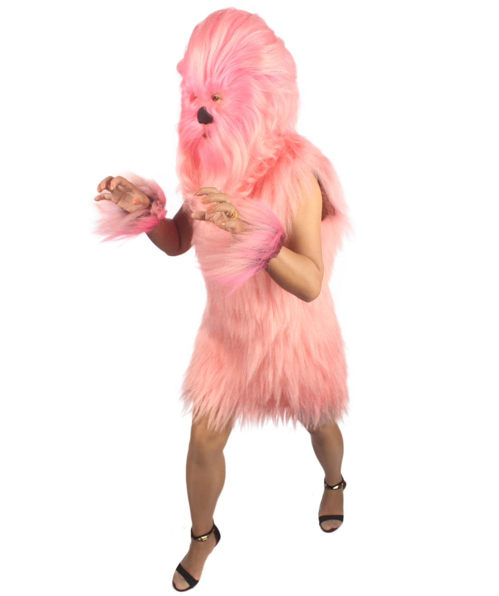 Pink Hairy Warrior Ape Military Leader Costume