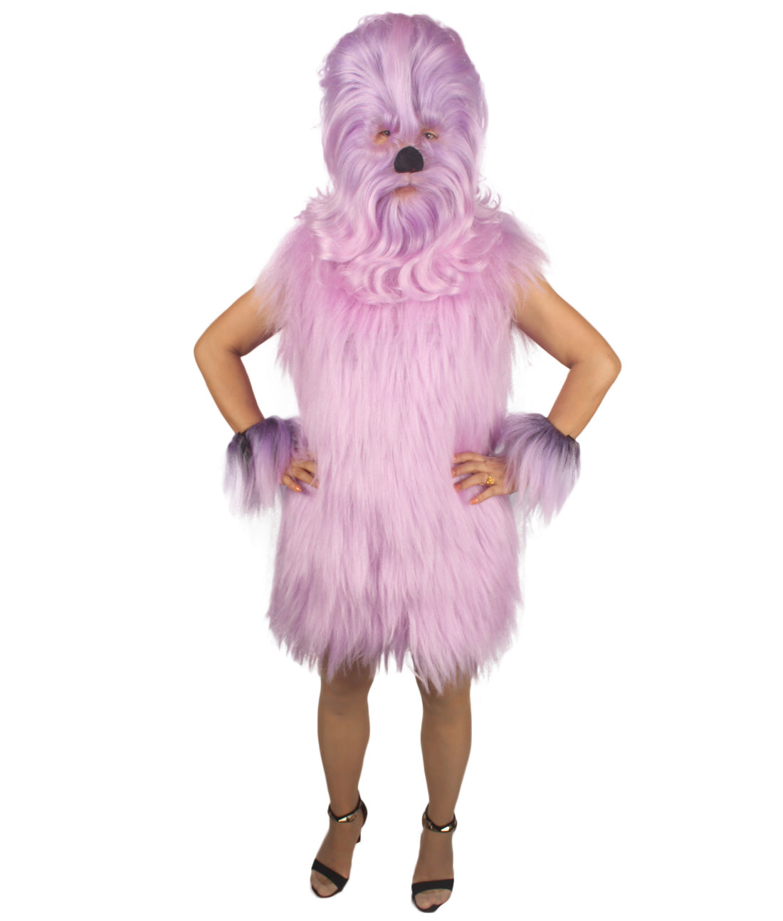 Purple Hairy Warrior Ape Military Leader Costume