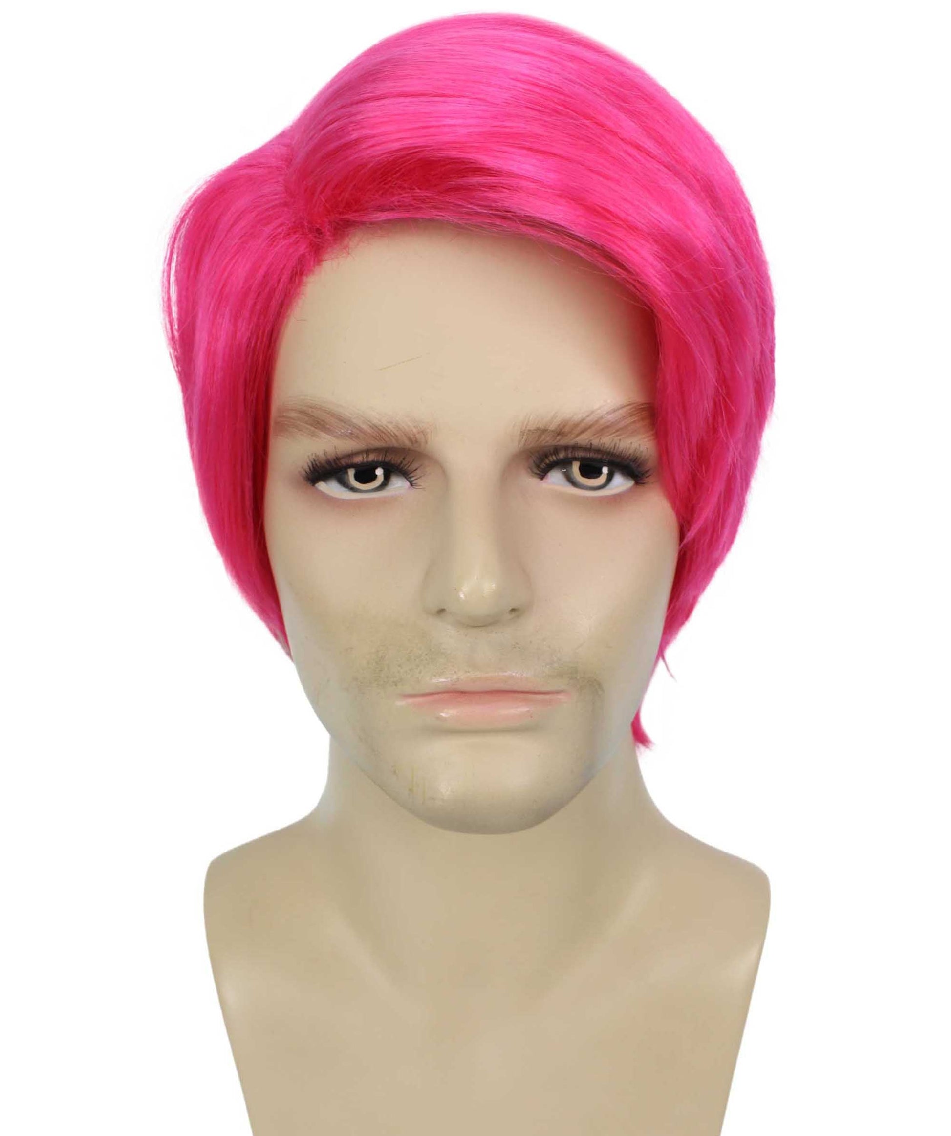 Pink Mens Multiple Colors Celebrity Singer Wig