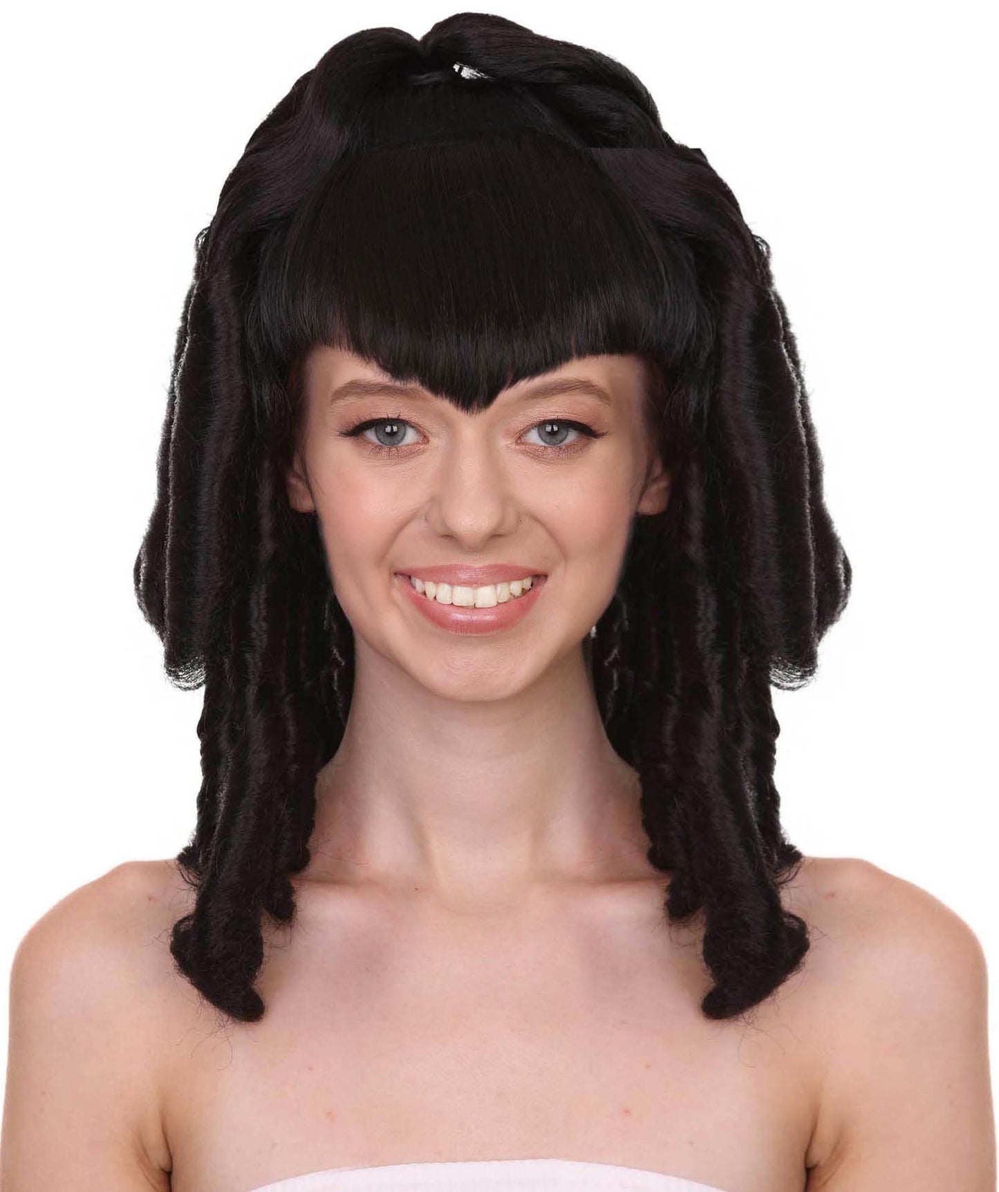 Curly Gothic Vampire Women's Wig | Vampires Character Fancy  Halloween Wigs | Premium Breathable Capless Cap