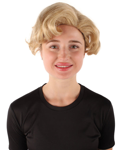 Women’s Pretty Actress Short Curly Pixie Blonde Wig I Flame-retardant 100% Synthetic Fiber Wig | HPO