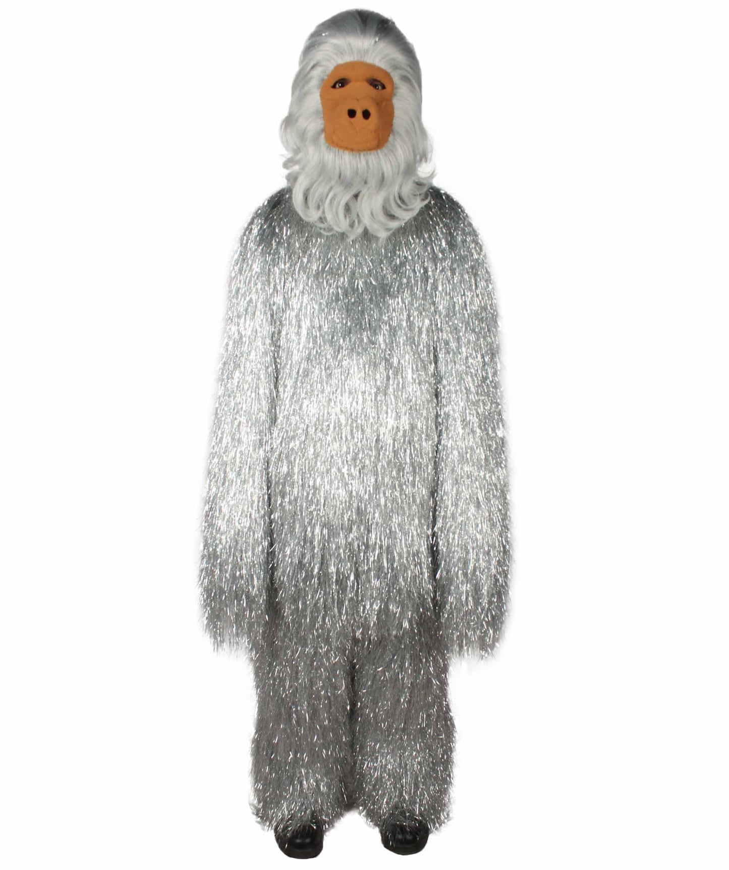 Silver Ape Mask and Bodysuit Costume